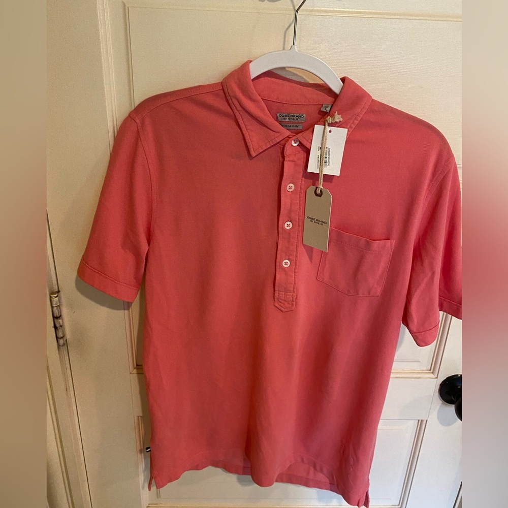 NWT Oobe Brand Avedon Pocket Polo size S color Desert Rose
